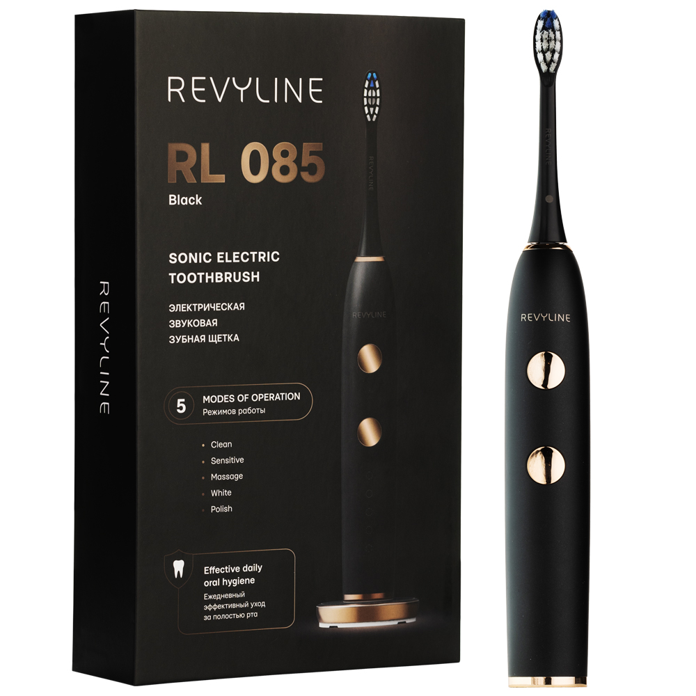 

Электрическая звуковая зубная щётка Revyline RL 085 Black